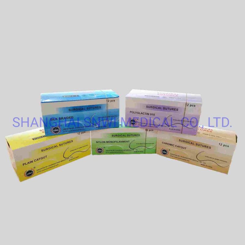 Hot Sale Disposable Medical Supply Sterile Surgical Suture with Needle for Hospital Use