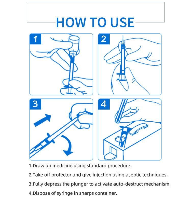 Disposable Sterile Injection Plastic Syringe Luer Lock/Slip Lock Disposable Syringe