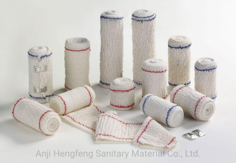 Medical Elastic Wrapping Wound Care Roller Bandage Elastic Crepe Bandage Cotton Gauze Roll Bandage