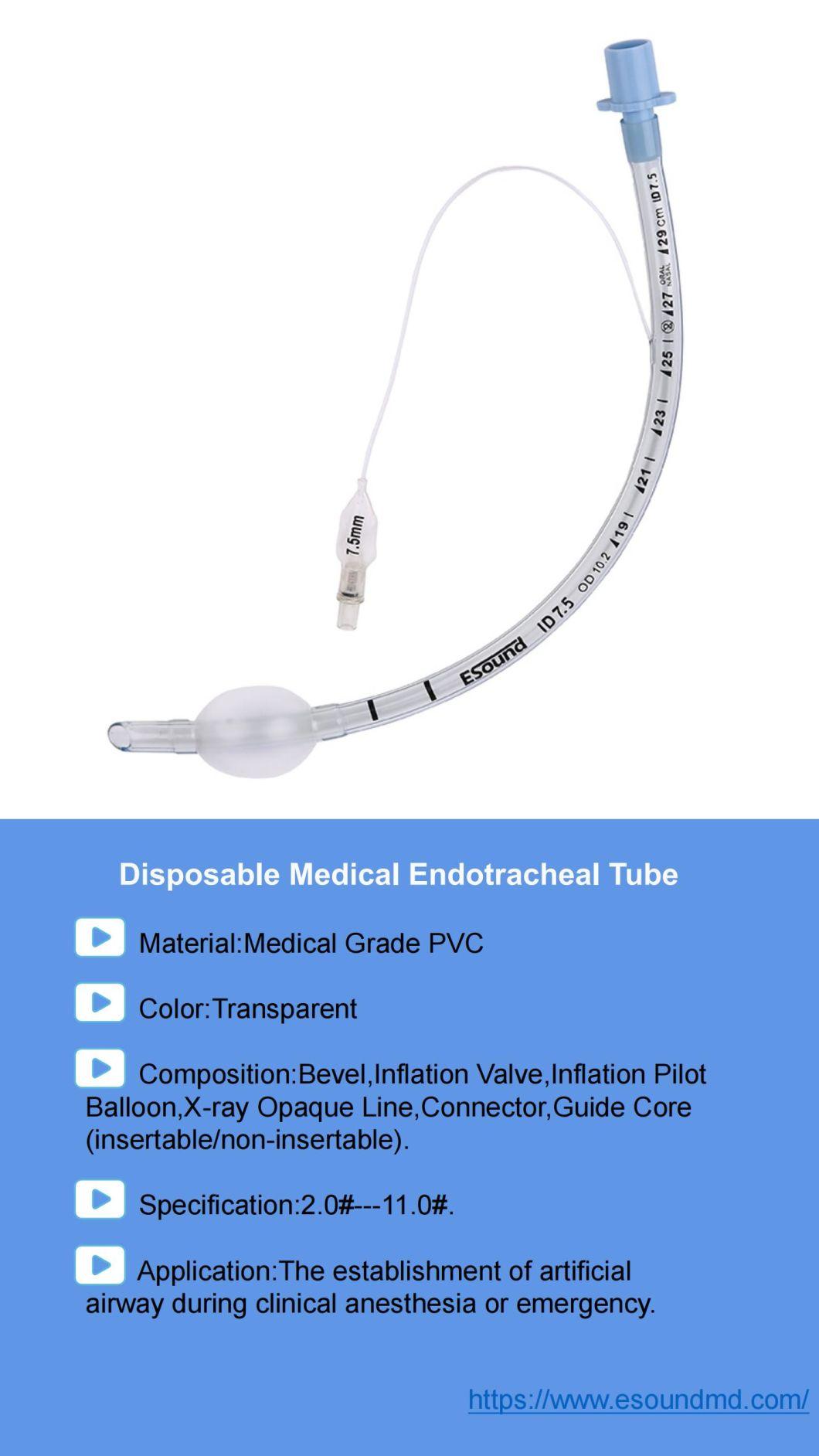 Disposable Medical Endotracheal Tube Visual Anesthesia Endotracheal Tube