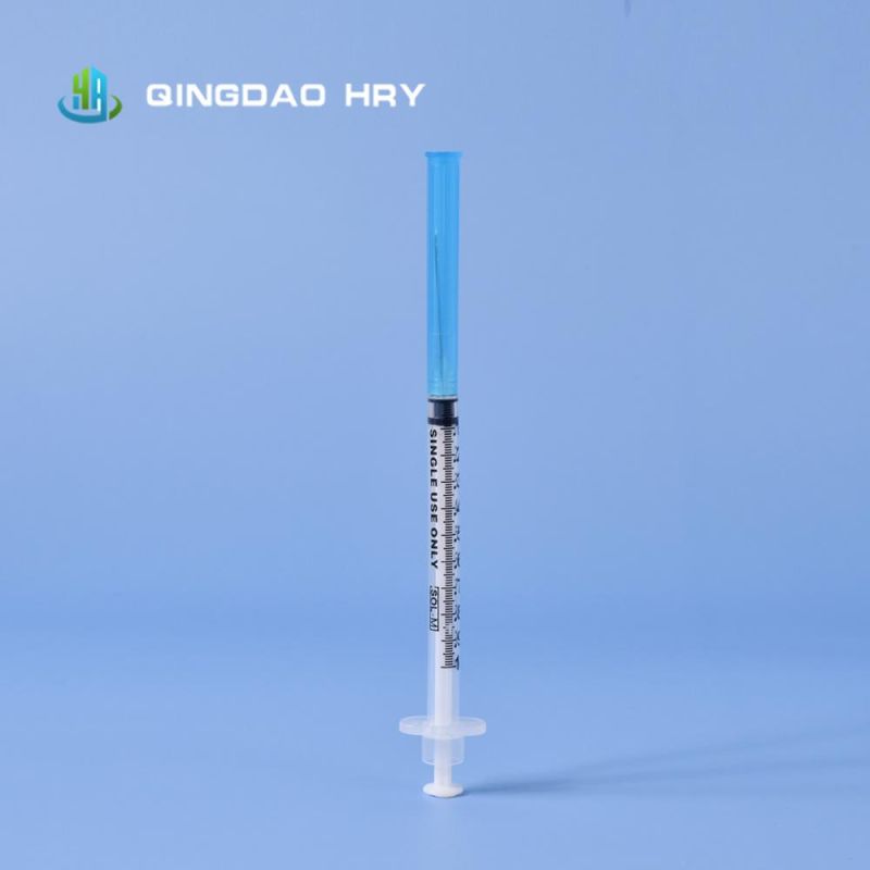 Manufacture of 1ml Colored Disposable Low Dead Space High Quality Syringe with Needle