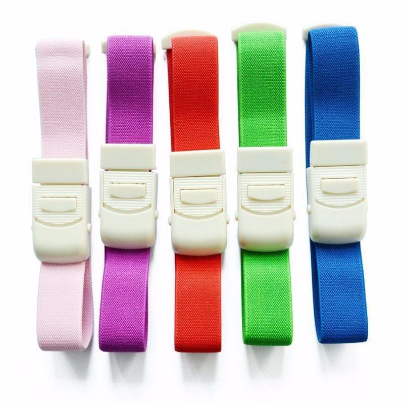 High Quality Elastic Medical Disposable Tourniquet with Button for Blood Collection