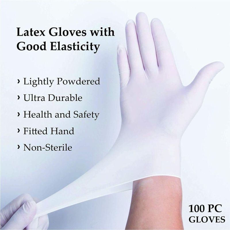 2021 Factory Price Stock Wholesale Powder Free or Powdered Non Sterile Latex Gloves