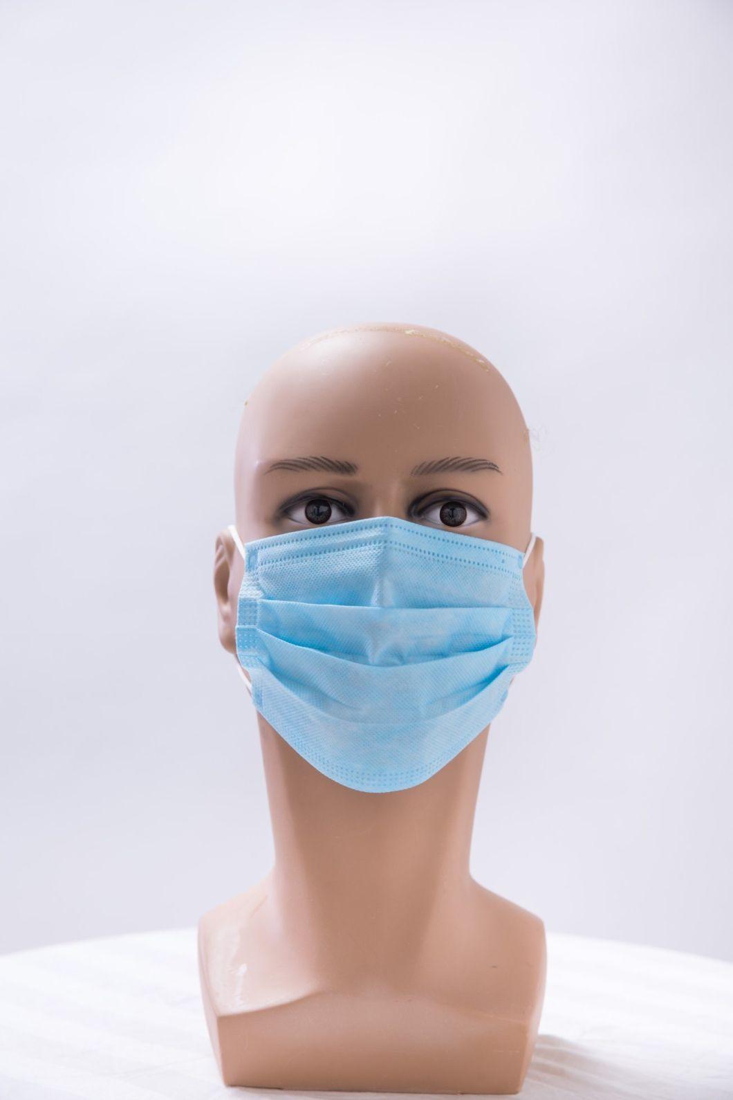 White Disposable 3ply Nonwoven Face Mask with Earloop