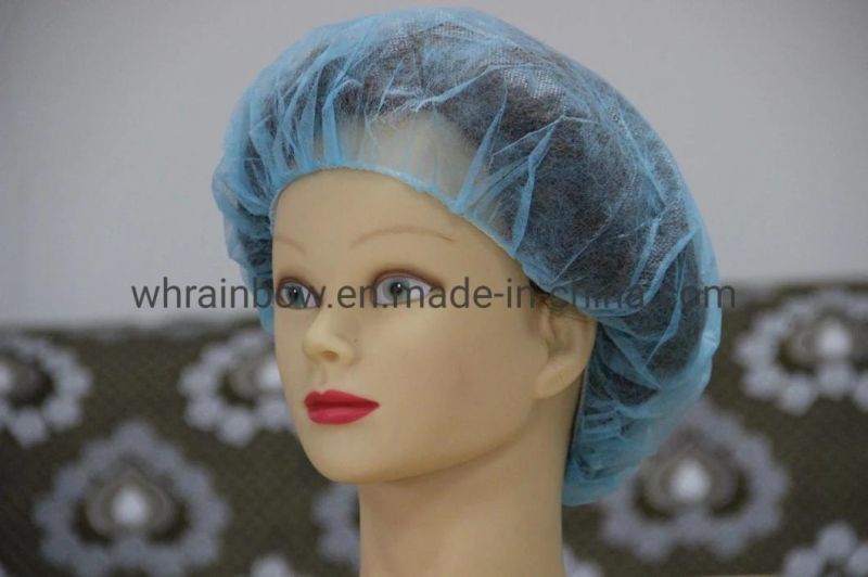 Disposable Plastic Strip/Clip/Bouffant/Mop/Nonwoven/PP Cap Shower/Bathing/Hotel Cap /Nurse/Doctor Cap /Medical/Surgical Cap with Elastic Polypropylene Fabric