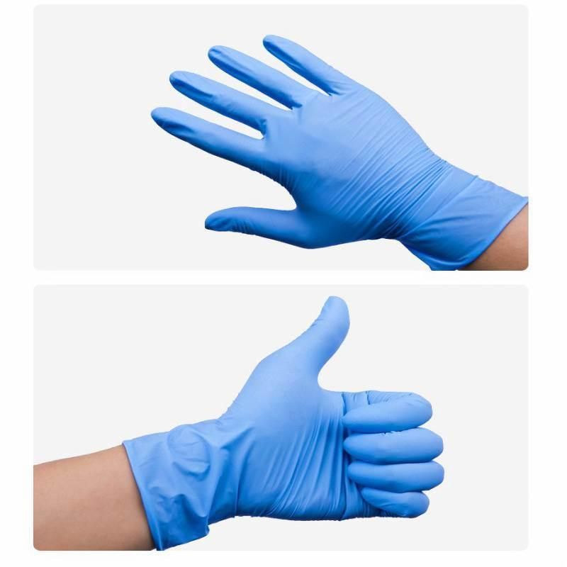 Disposable Medical Blue Nitrile Guantes De Nitrilo in Bulk