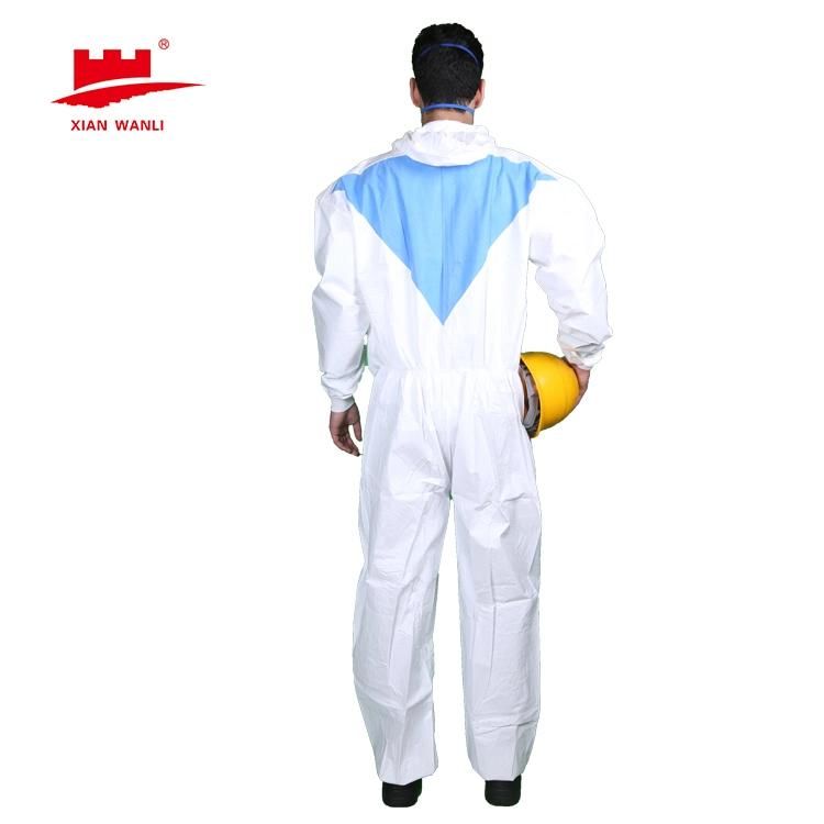 Disposable Waterproof Dustproof Personal Safety Protective Microporous Medical Microporous Combines SMS Type 5 & 6 Coverall