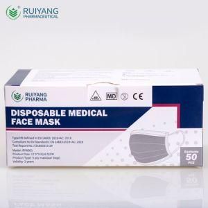 Non-Woven Medical Mask Disposable Face Mask 3 Ply with CE Cetificate