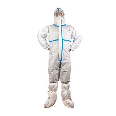 CE Type 3/4/5 PPE Working Medical Disposable Protective Coveralls