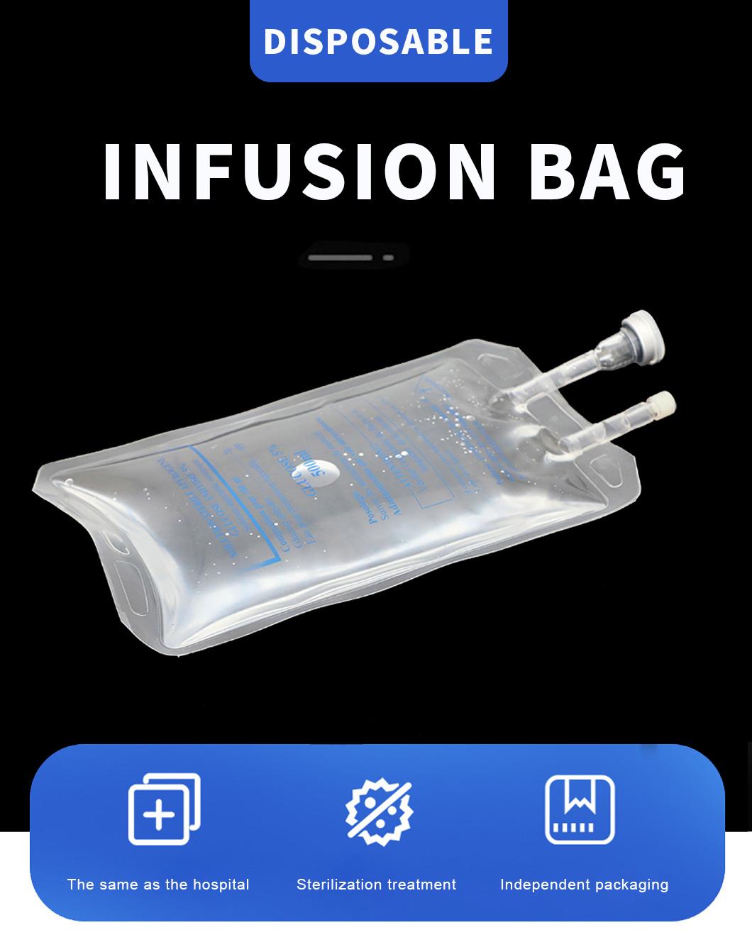 Disposable Non-PVC IV Infusion Bag Double Tube