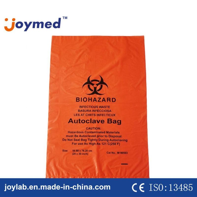 Plastic Disposable Biohazard Medical Waste Bag LDPE Yellow Biohazard Garbage Trash Bag