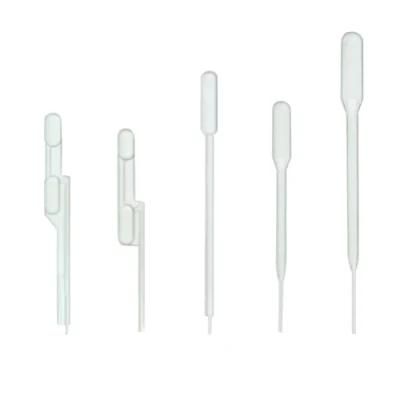 Laboratory Products 100UL Double-Balloon Disposable Plastic PE Material Medical Pasteur Pipette