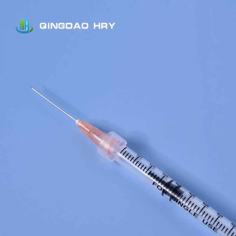 Top Medical Instrument Suppliers Disposable Syringe 1ml Three Parts Syringe Luer Lock with CE FDA 510K