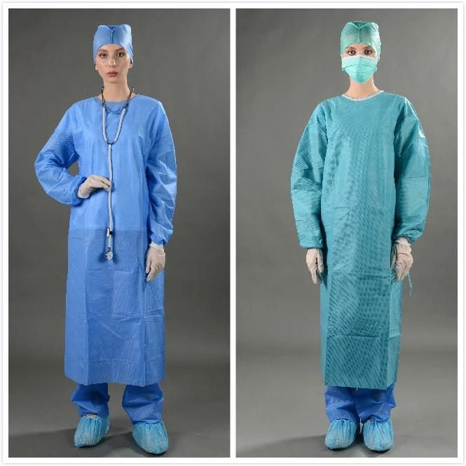 CE/ISO13485 Certificated Disposable Nonowven Surgical Gown