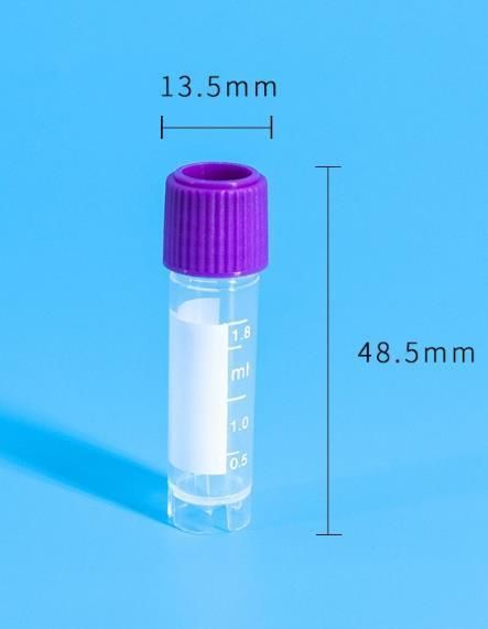 1.5ml 1.8ml 2ml 5ml Reversible Plastic Cryogenic Cryo Vials Cryovial Tube