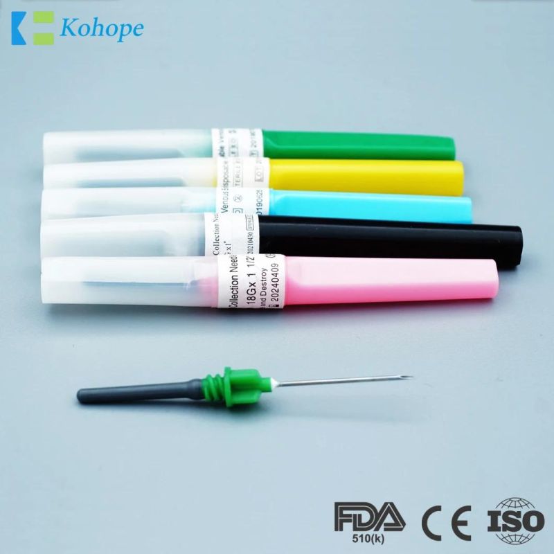 Disposable Medical Sterile Vacuum Blood Collection Tube Holder, Safety High-Quality Needle Holder