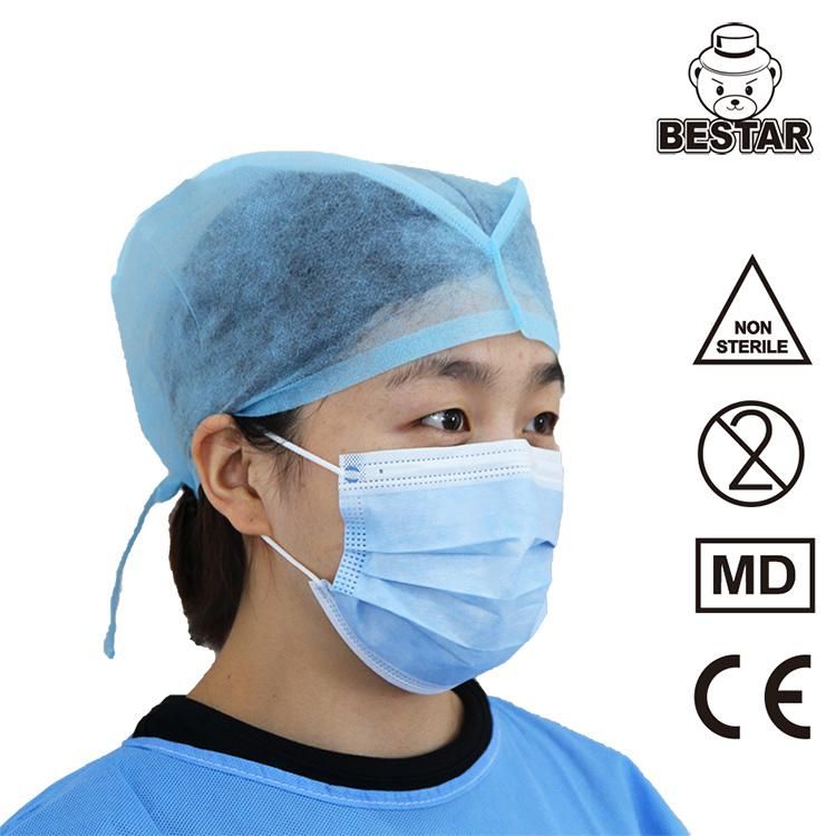 Nonwoven Disposable ASTM F2100 Level 1 Bfe99% Fluid Resistant Surgical Medical Procedural Face Mask with Earloop China White List Supplier