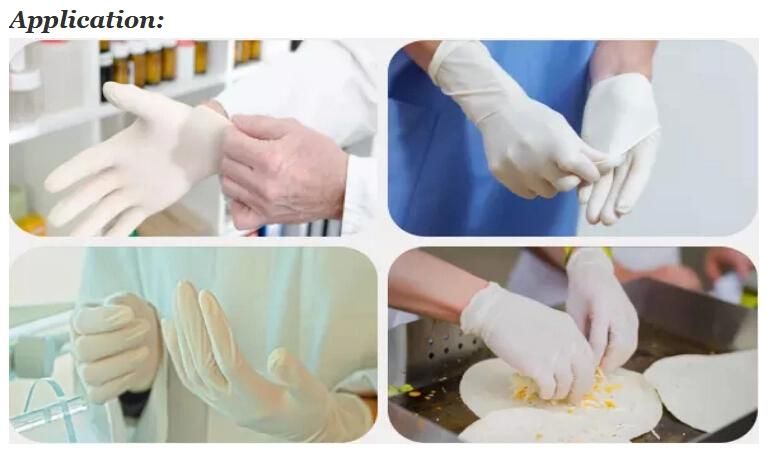 Wholesales Disposable White Powdered Latex Glove