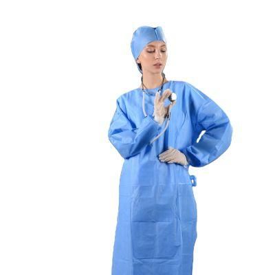 Blue Doctor&prime; S Operation Gown Single Use SMS Surgical Medical Uniform