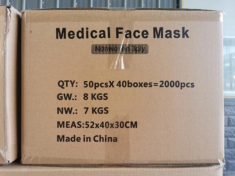 Hypoallergenic Non Woven Fabric Disposable 3ply Face Mask