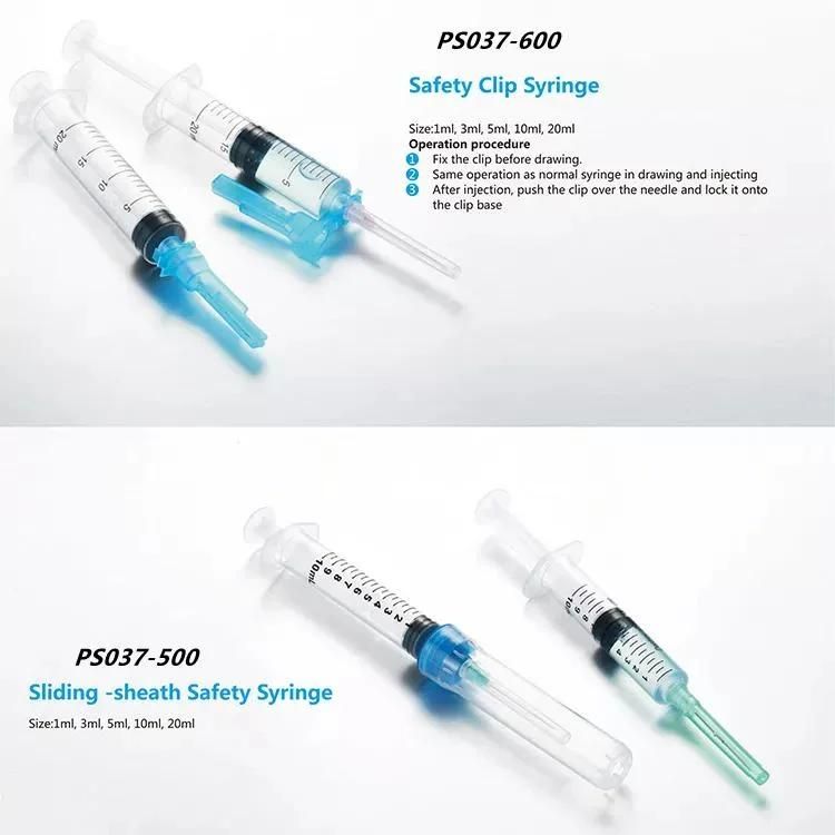 Wholesale Prices 1ml 2ml 3ml 5ml 10ml 20ml 50ml 60ml Injection Luer Lock Retractable Medical Disposable Syringe