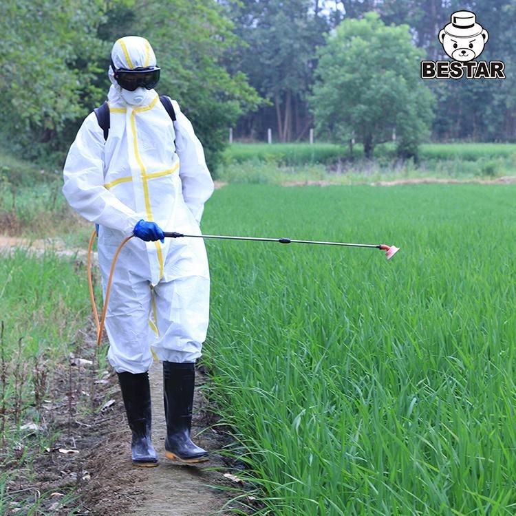 Construction Asbestos Removal Medical Use Disposable Type 456 Microporus Safety Coverall Protective Suit