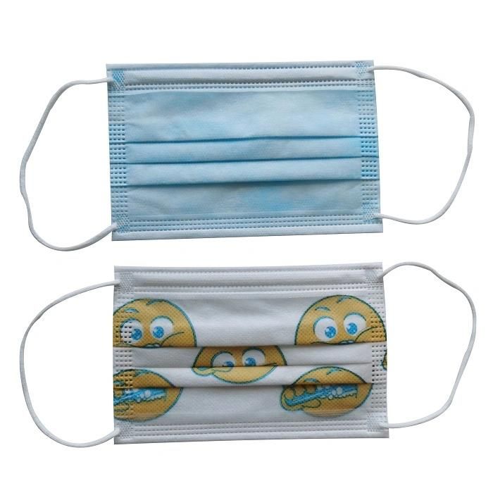 Wholesale Breathable Medical Cartoon Design Bacterial Protective Disposable 3 Ply Surgical Face Mask for Kids Manufacturer Mask