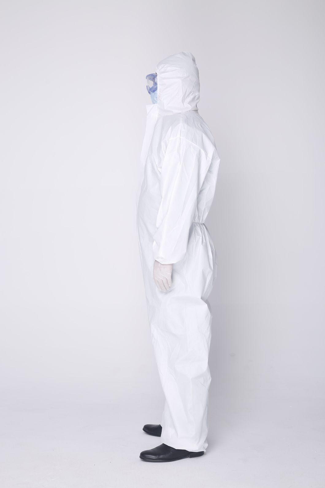 Factory Supply 65GSM Disposable Isolation Medical Protective Gown with Hood