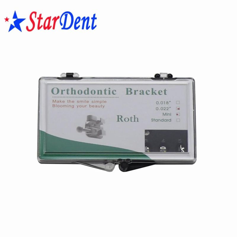 Dental Material Bondable Metal Bracket Orthodontic Roth Mbt Edgewise Teeth Brace Bracket