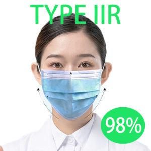 Medical Manufacturer Type Iir Facemask Disposable Medical Surgical Face Mask 98% 99% En14683 Ethylene Oxide Sterilization