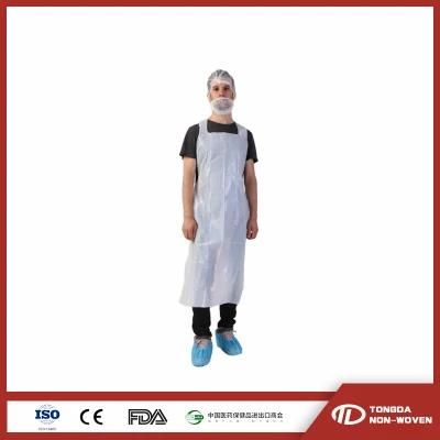 Disposable Waterproof Sleeveless LDPE HDPE PE Plastic Apron for Adults