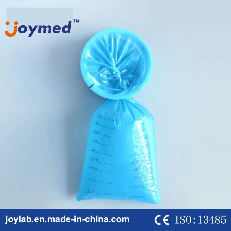 LDPE Plastic Blue Disposable Medical Vomit Bag for Vomit Collecting