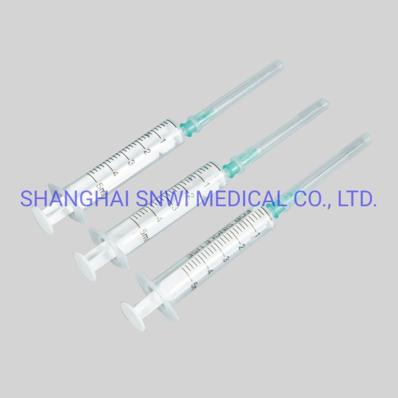 2 or 3 Parts Plastic Syringe and ISO13485