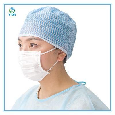 Surgical Medical CE Strip Surgeon Clip Caps Head Hair Net Mob Cap Disposable Non Woven Bouffant Cap