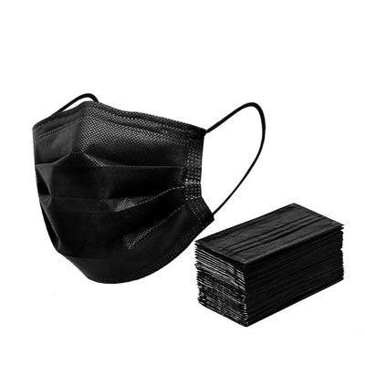 Black Surgical Face Mask Certified Medical Use Black Disposable Mask Black 3 Ply Protective Mask Face Black Facemask Black