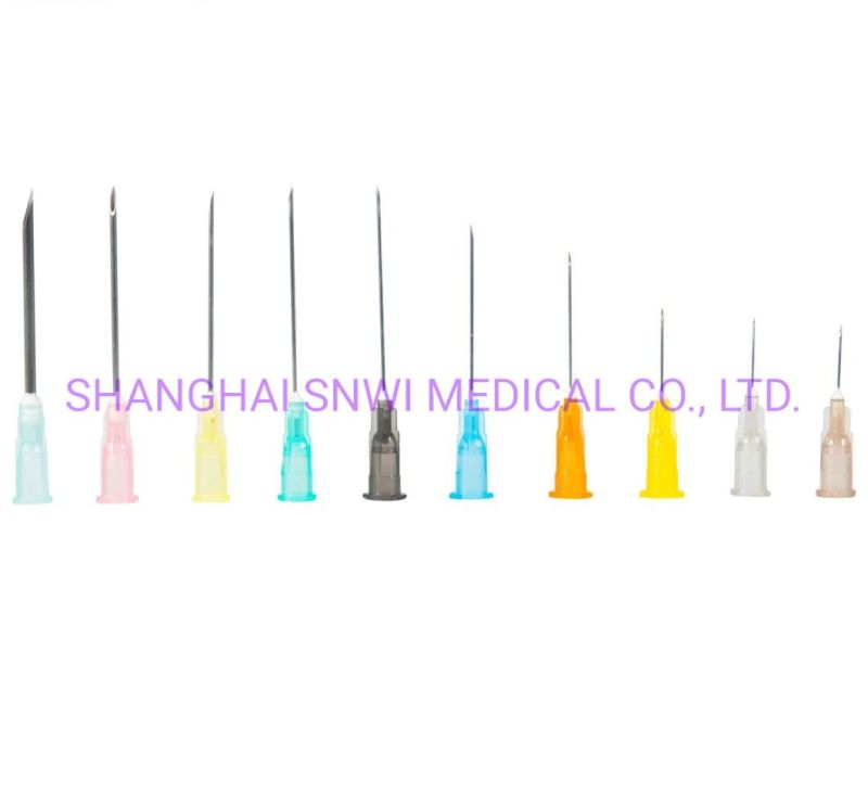 Disposable Sterile Hypodermic Injection Medical Grade Stainless Steel Syringe Needle