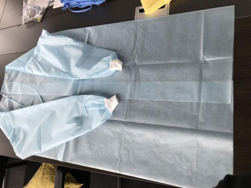 Disposable Medical Supplies Disposable Blue Long Sleeve PP Isolation Gown