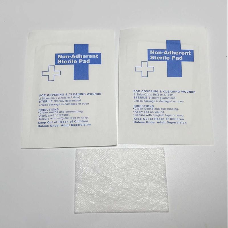 Medical High Quality Non-Adherent Sterile Pad 5X7.6cm Non-Woven Dressing Pad