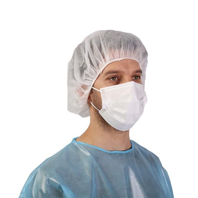 Chinese Qualified Factory Wholesale Disposable Non-Woven Head Cover Surgical Bouffant Cap for Medical Use