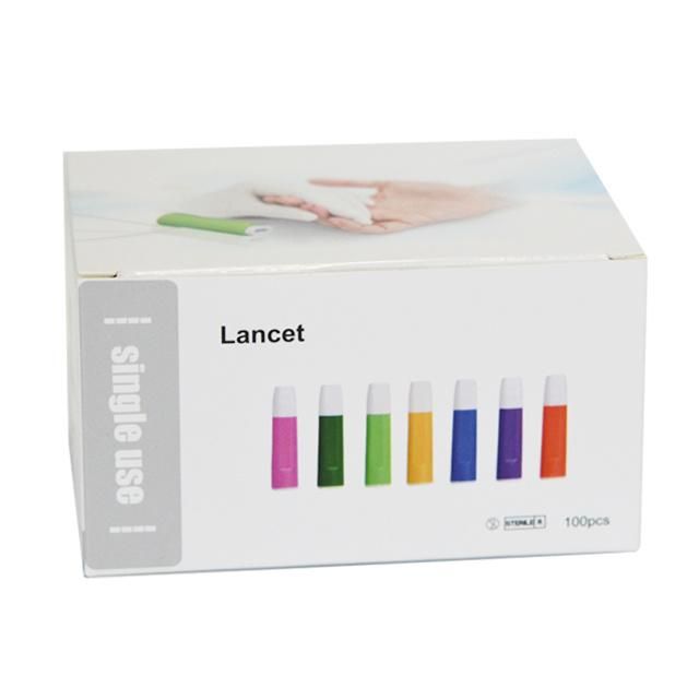 Disposable Pressure Accurate Safety Painless Blood Lancet with Protective Cap