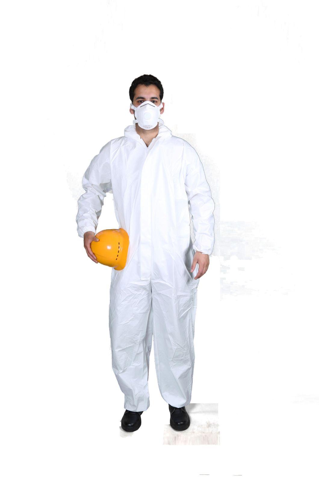 Disposable Microporous Light Weight Coverall with Hood