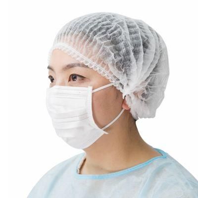 Disposable Nonwoven Clip Bouffant Cap with Elastic Band for Industry