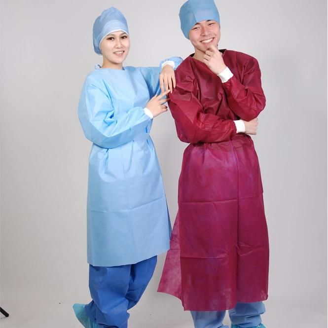 CE/ISO13485 Certificated Disposable Nonowven Surgical Gown