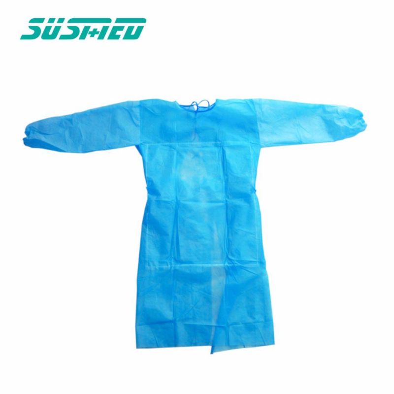 Disposable Spunbond Ultrasonic Heat Sealing Surgical Isolation Gown Reusable