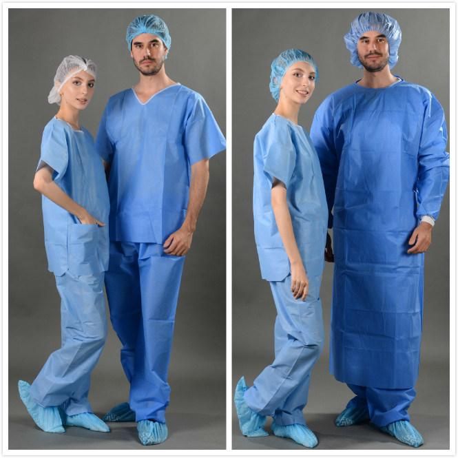 Hot Sale Disposable SMS Medical Scrub Suit