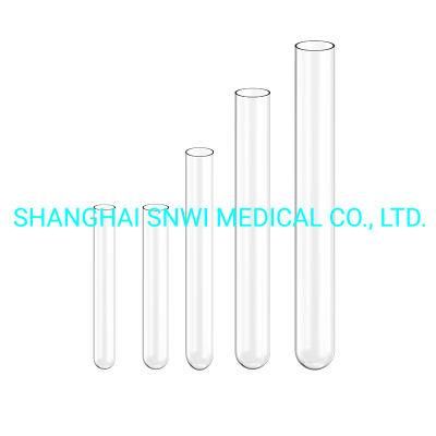 Medical Lab Glassware Clear Round Bottom Glass Test Tube