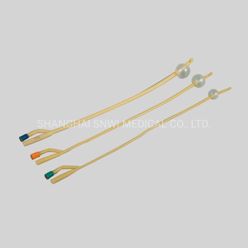 CE&ISO Certificated Medical Disposable 2/3 Way Silicone Foley Catheter Urinary Catheter