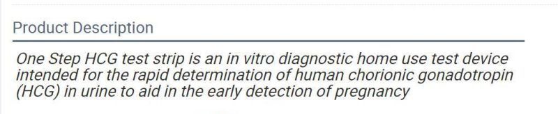 Ultra Test Strip Analysis Pregnancy Test Strip