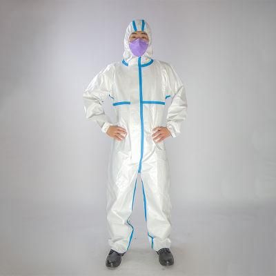 White Disposable Medical Protective High Quality Non Woven Coverall