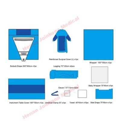 Factory Supply The Disposable CE and ISO Approved Medical Surgery Sterile Delivery Surgical Pack B/ Delivery Pack B